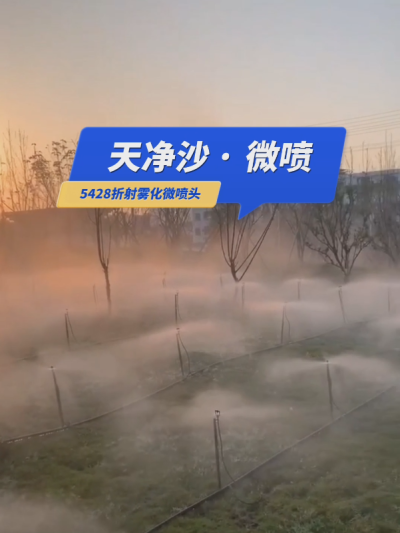 【天净沙&middot;微喷】枯藤老树昏鸦，草地仙境人家，地插微喷雾化，夕阳西下，灌溉，你问，我答！#5428折射雾化微喷头 #微喷 #华维集团
