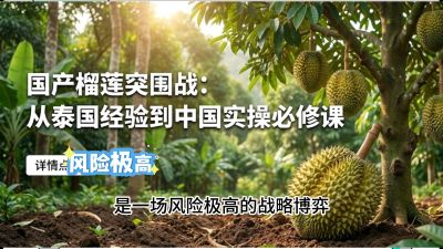 第一节：榴莲突围战：选址决策指南，告别赌运气，用硬指标圈定&ldquo;优生，课程：《国产榴莲突围战：从泰国经验到中国实操的8堂必修课（高阶实战版）》