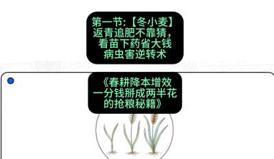 第一节：【冬小麦】返青追肥不靠猜，看苗下药省大钱